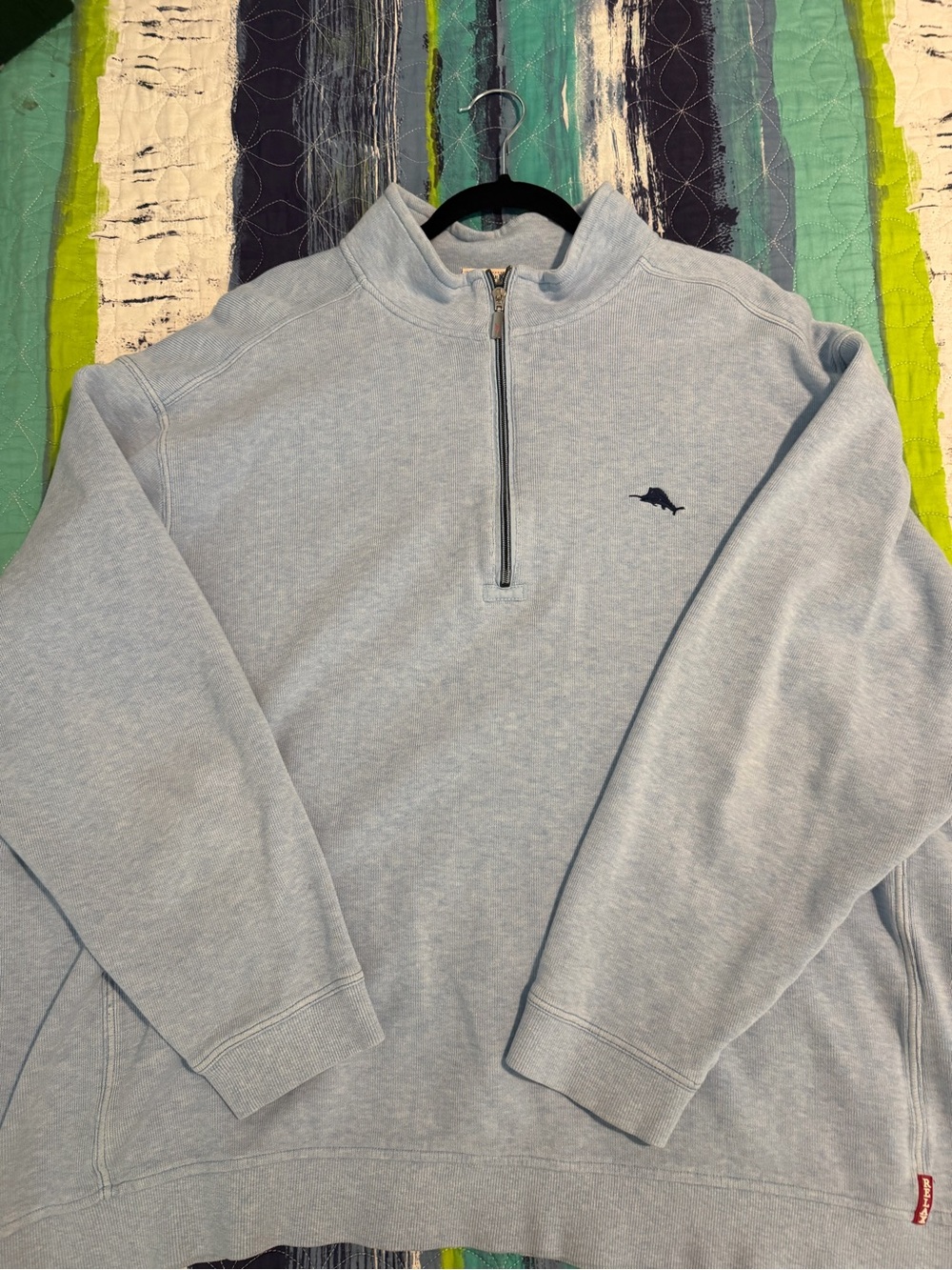 Light Blue Tommy Bahama 1/4 Zip